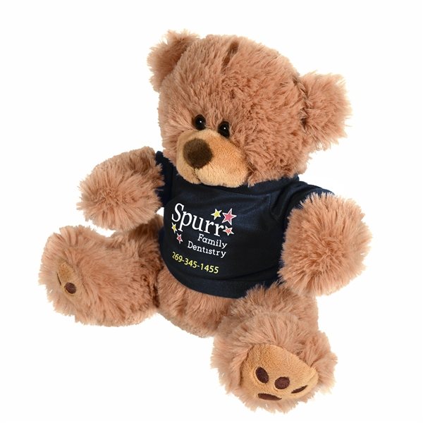 Plush Bear w/ Embroidered Paws and T-Shirt - Soft