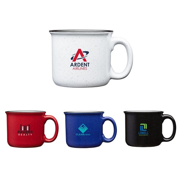 Sumatra 15 oz Ceramic Campfire Mug - Speckled &amp; Microwave Safe