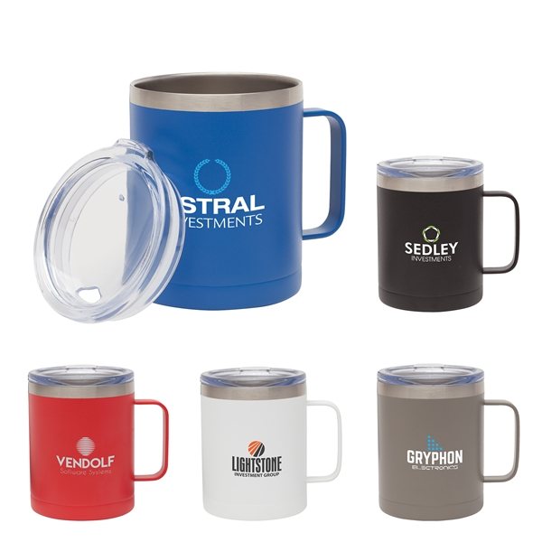 Camper 14 oz Double Wall, Vacuum Mug w/ Copper Lining