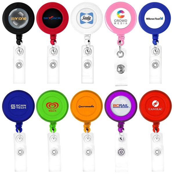 Round Retractable Badge Holder - 30-inch