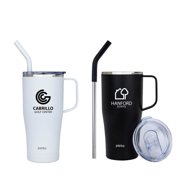 Perka® Clayton 20 oz Double Wall, Stainless Steel Travel Mug