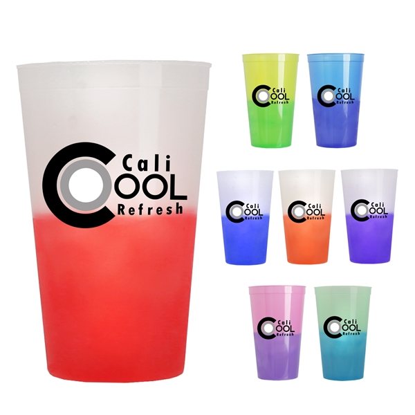 Cups-On-The-Go 22 oz Cool Color Change Stadium Cup - BPA Free &amp; USA Made