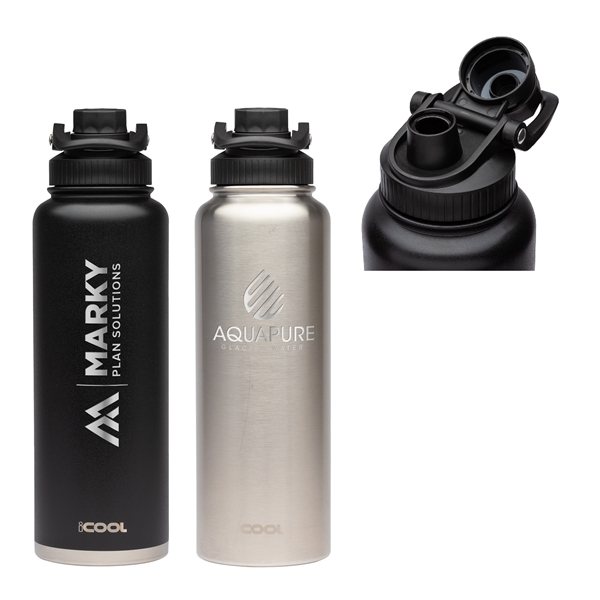 iCOOL® Durango 40 oz Double Wall, Stainless Steel Water Bottle - 36Hr Cold