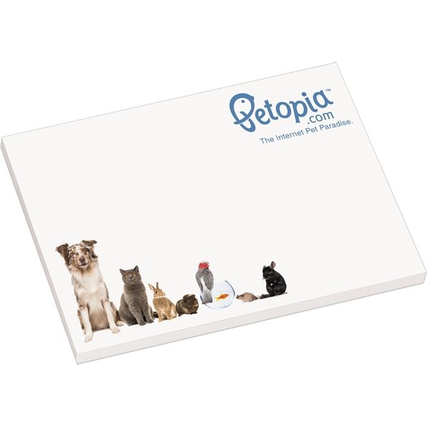4" X 3" Adhesive Notepad - 25 Sheet - USA Made