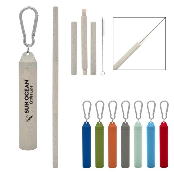 Buildable Harvest Straw Kit In Travel Case - Reusable &amp; Plant Based