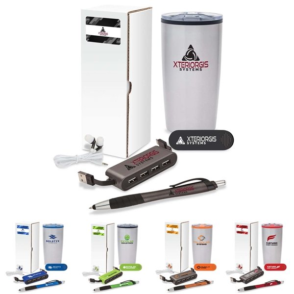 Splendid 5-Piece Welcome Gift Set - Stainless Steel &amp; USB Hub