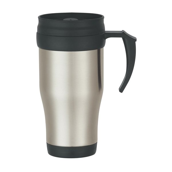 16 oz Stainless Steel Slide Action Travel Mug