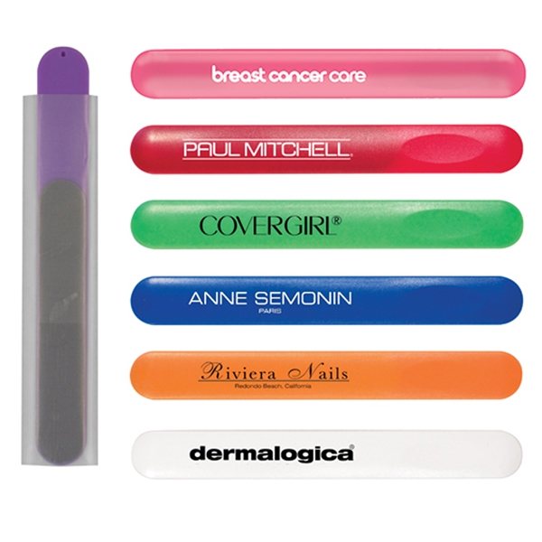 Nail File in Plastic Sleeve - Dual Grit