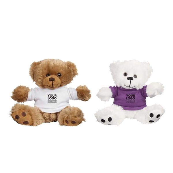 6" Plush Big Paw Bear - 14 Colors