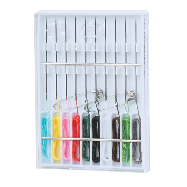Sewing Kit - 10 Pre-Threaded Needles