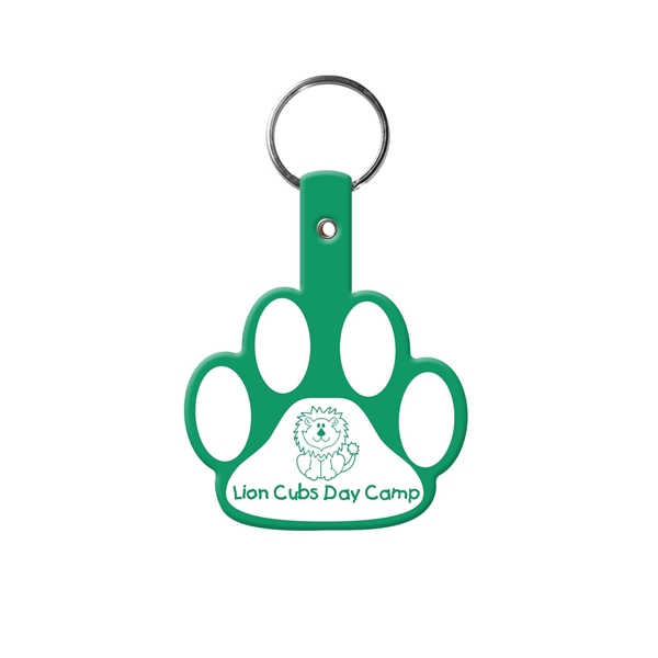 Paw Flexible Key Tag - Split Ring