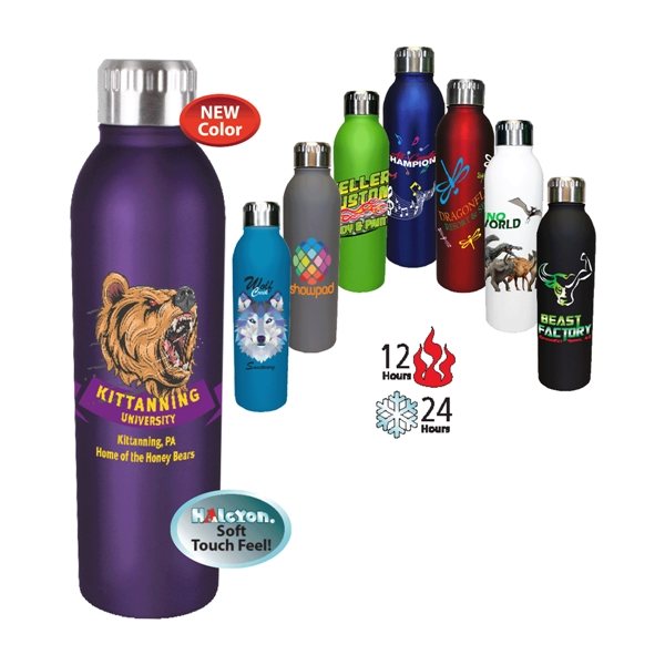Halcyon® 17 oz Deluxe Bottle, Full Color Digital - Vacuum Insulated &amp; Food Grade