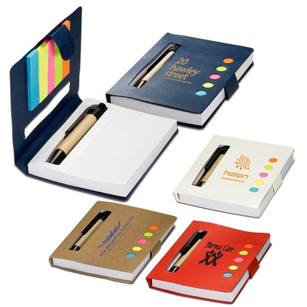 Eco Stowaway Sticky Jotter With Pen