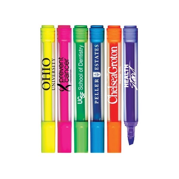 Brite Spots® Fluorescent Highlighters with Clear Barrel - USA Made