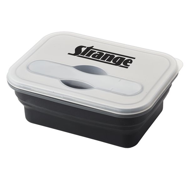 Collapse'N™ Silicone Lunch Container - Microwave Safe &amp; Utensils Included