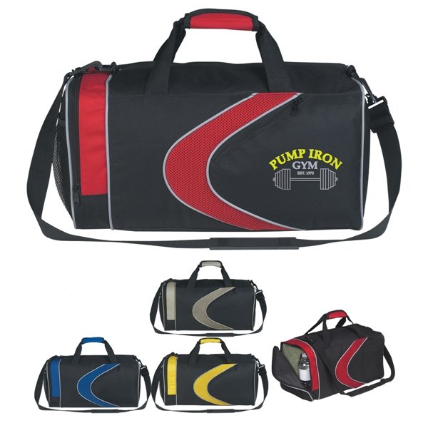 Sports Duffel Bag - 600D Polyester &amp; Adjustable Strap