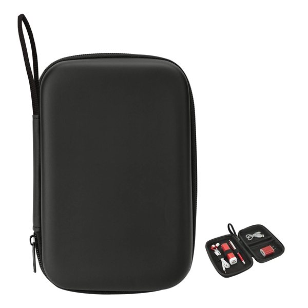 Pandora Zippered Travel Case - Molded Shell &amp; Mesh Pockets