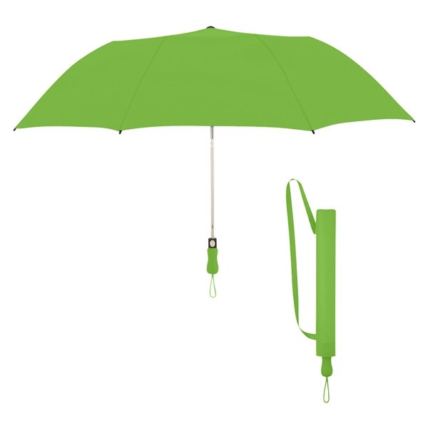 58" Arc Telescopic Folding Umbrella - Aluminum Frame &amp; Pongee