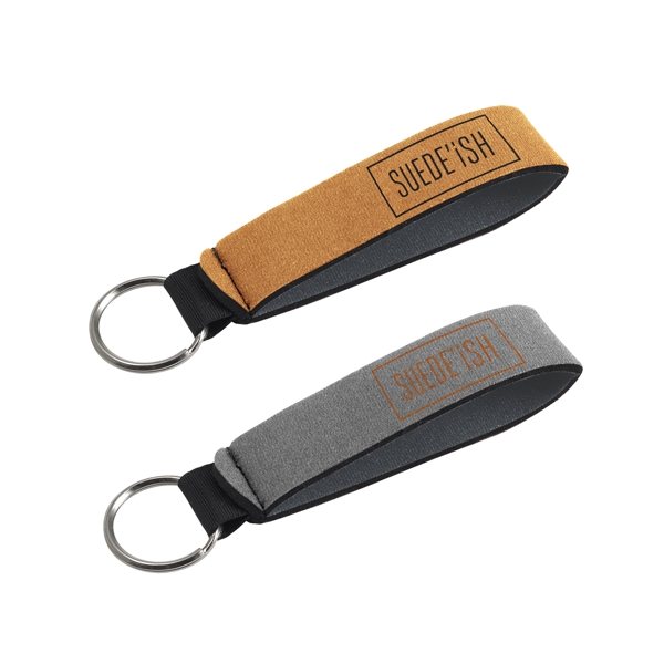 Suede-ish-Neoprene Wrist Strap Key Holder - Wetsuit Material