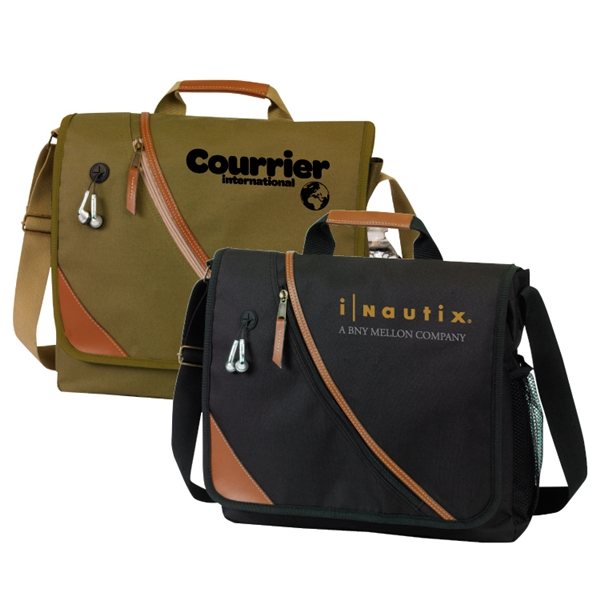 San Bruno Executive Messenger Bag - Organizer &amp; iPod Port