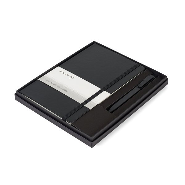 Moleskine® Large Notebook and GO Pen Gift Set - Hard Cover