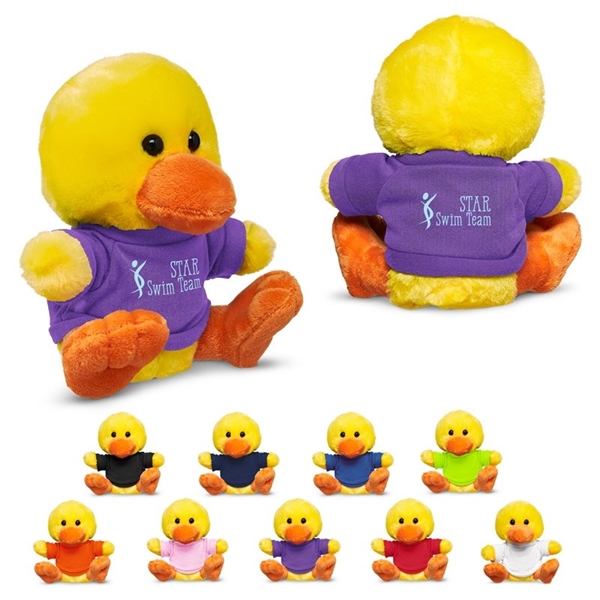7" Plush Duck With T-Shirt - Safety Tested