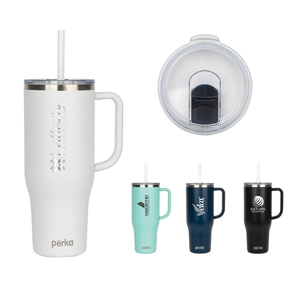 Perka® Kempton 40 oz Double Wall, Stainless Steel Travel Mug