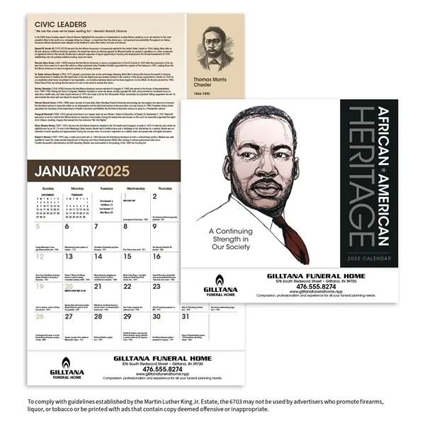 Calendars African-American Heritage: Dr. Martin Luther King, Jr. - Educational & FSC Certified