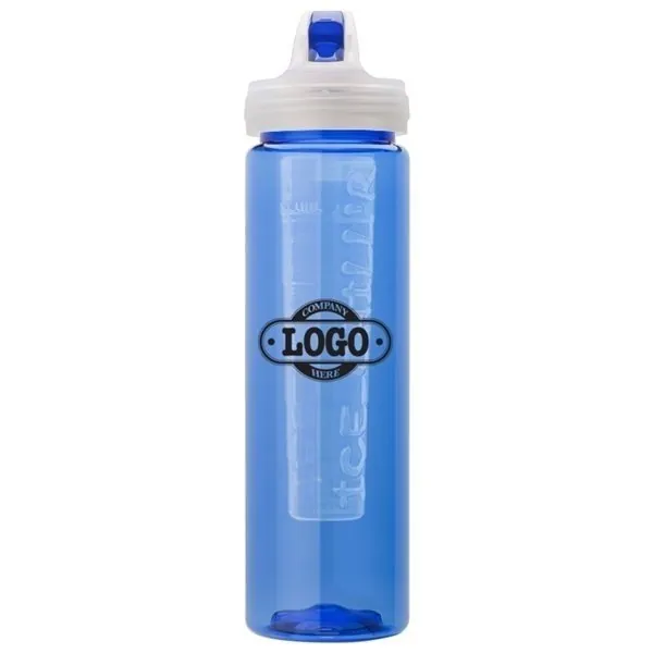 Newport 25 oz PET Bottle with Flip Spout & Ice Stick