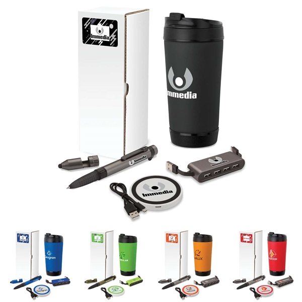 Gratitude 4-Piece Thank You Gift Set - Wireless Charging &amp; USB Hub