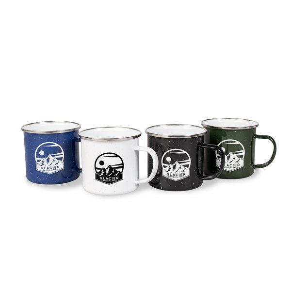 Enamel 16 oz Camping Mug - Steel Construction