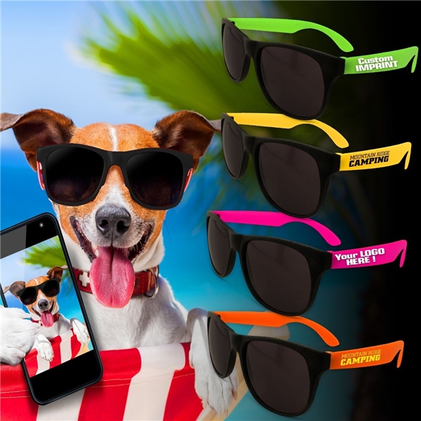 Assorted Neon Sunglasses - Retro Style