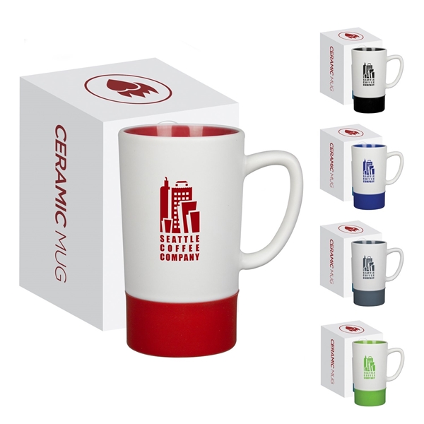 16 oz Monument Ceramic Mug With Silicone Accent