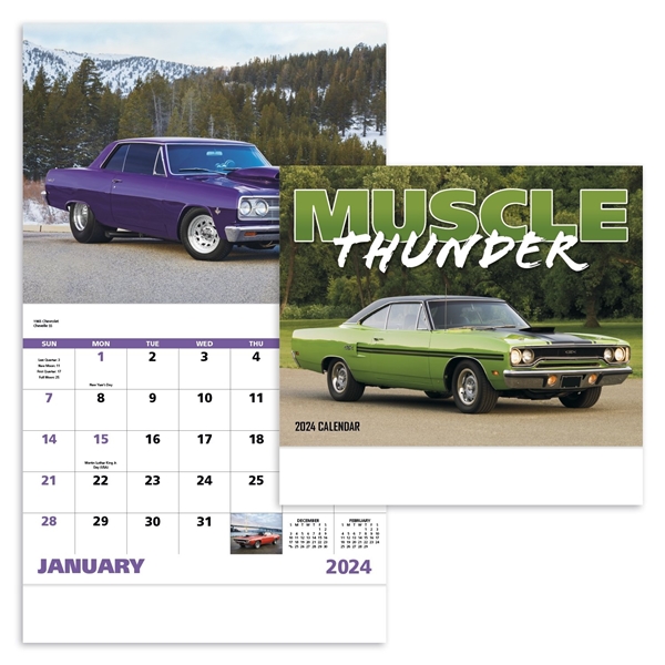 Muscle Thunder - Stapled - UV Coated &amp; 13-Month