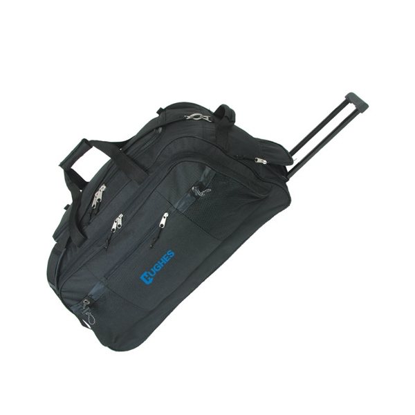 Jumbo Rolling Travel Bag - Multiple Compartments &amp; Retractable Handle