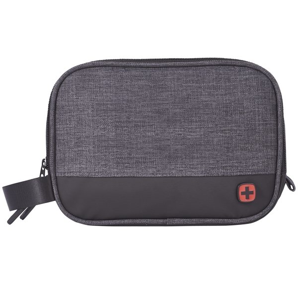 Wenger RPET Dual Compartment Dopp Kit - Water Resistant &amp; Eco Friendly