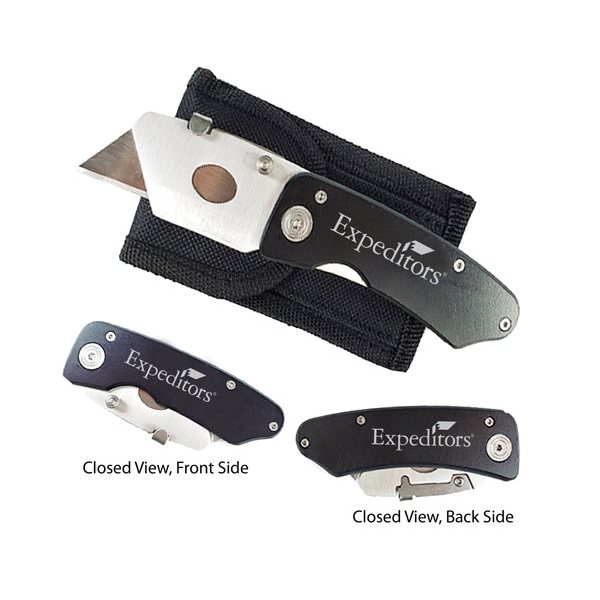 Premium Locking Folding Utility Knife with Metal Handle