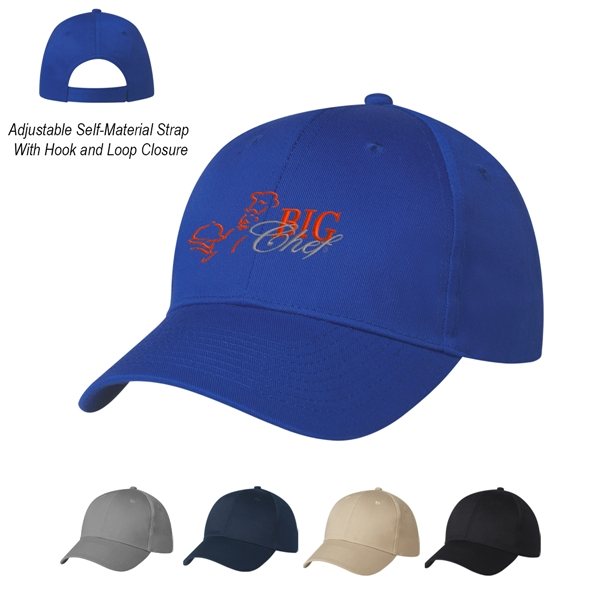 6 Panel Polyester Cap - Structured Crown