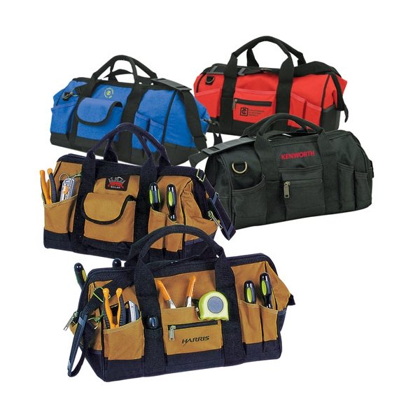 Large Tool Bag - Multiple Pockets &amp; Padded Strap