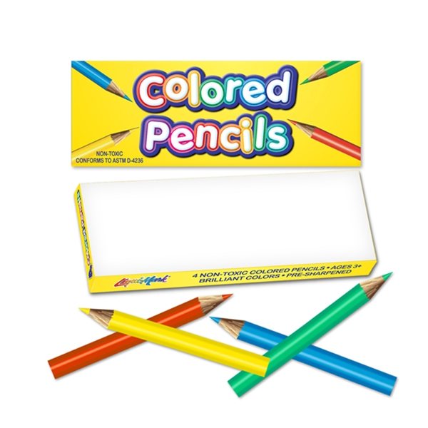 4 Pack of Mini Pre-Sharpened Colored Pencils