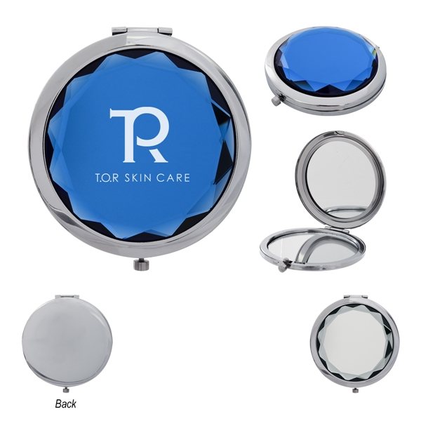 Jeweled Compact Mirror - Dual Magnification