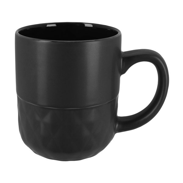 16 oz Ceramic Coffee Mug with Facet Texture