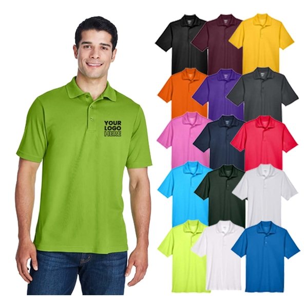 CORE365 Men's Origin Performance Piqué Polo - Moisture-Wicking &amp; Antimicrobial