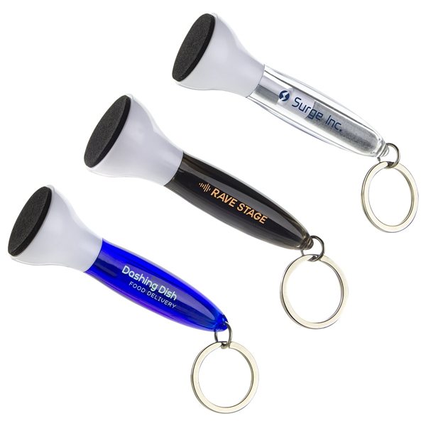 Swab Microfiber Earbud &amp; Screen Cleaner with Key Ring - 4-in-1 Design