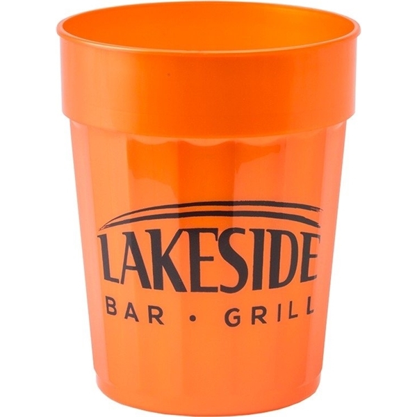 22 oz Squat Fluted Plastic Stadium Cup - USA Made &amp; BPA Free