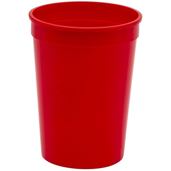 12 oz Smooth Plastic Stadium Cup - BPA Free &amp; USA Made