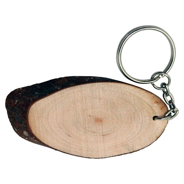Natural Wood Keyring - Eco-friendly &amp; Rustic