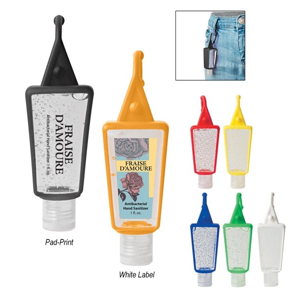1 oz Hand Sanitizer In Silicone Holder - FDA Approved &amp; 62% Alcohol