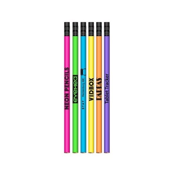 #2 HB Lead Pencils - Neon Barrel Colors