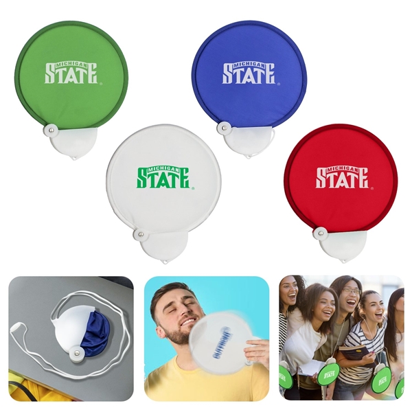 Folding Fan - Collapsible & Lanyard